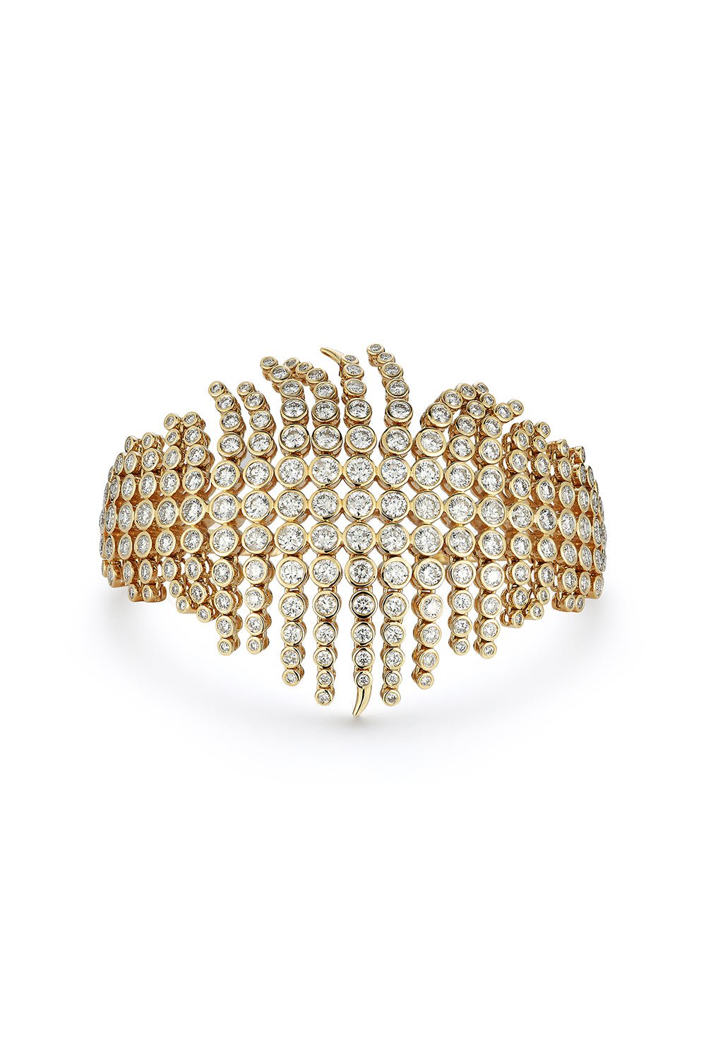 ONDYN-Grand Fringe Cuff Bracelet-YELLOW GOLD