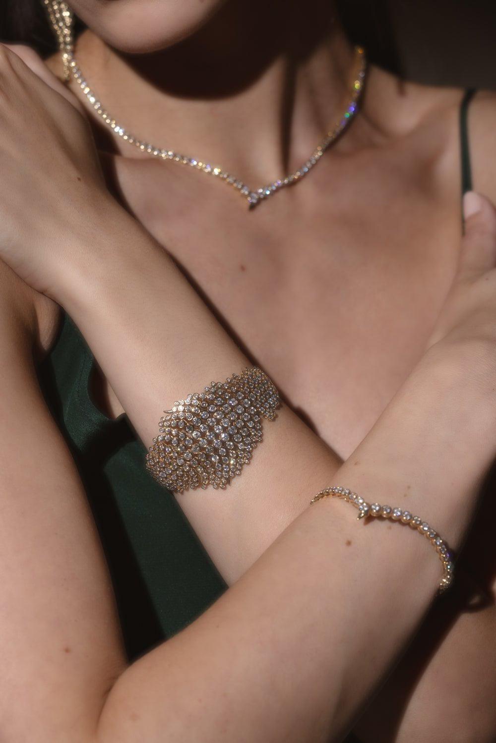 ONDYN-Grand Fringe Cuff Gold-YELLOW GOLD