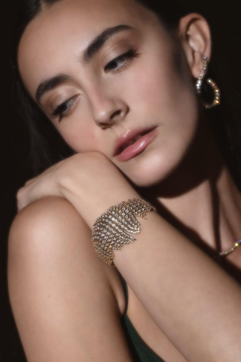 ONDYN-Grand Fringe Cuff Gold-YELLOW GOLD