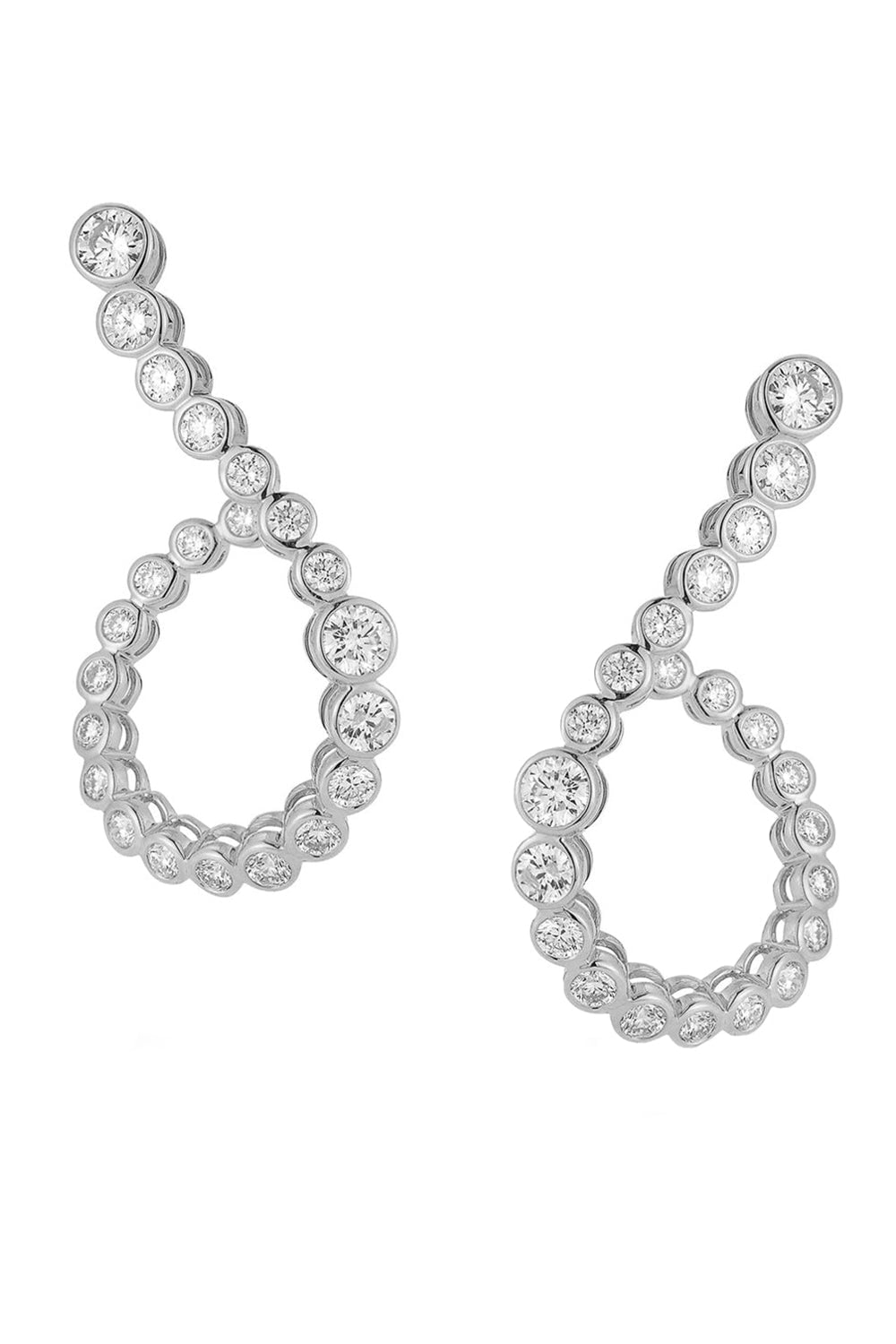 ONDYN-Small Halo Hoop Earrings-WHITE GOLD