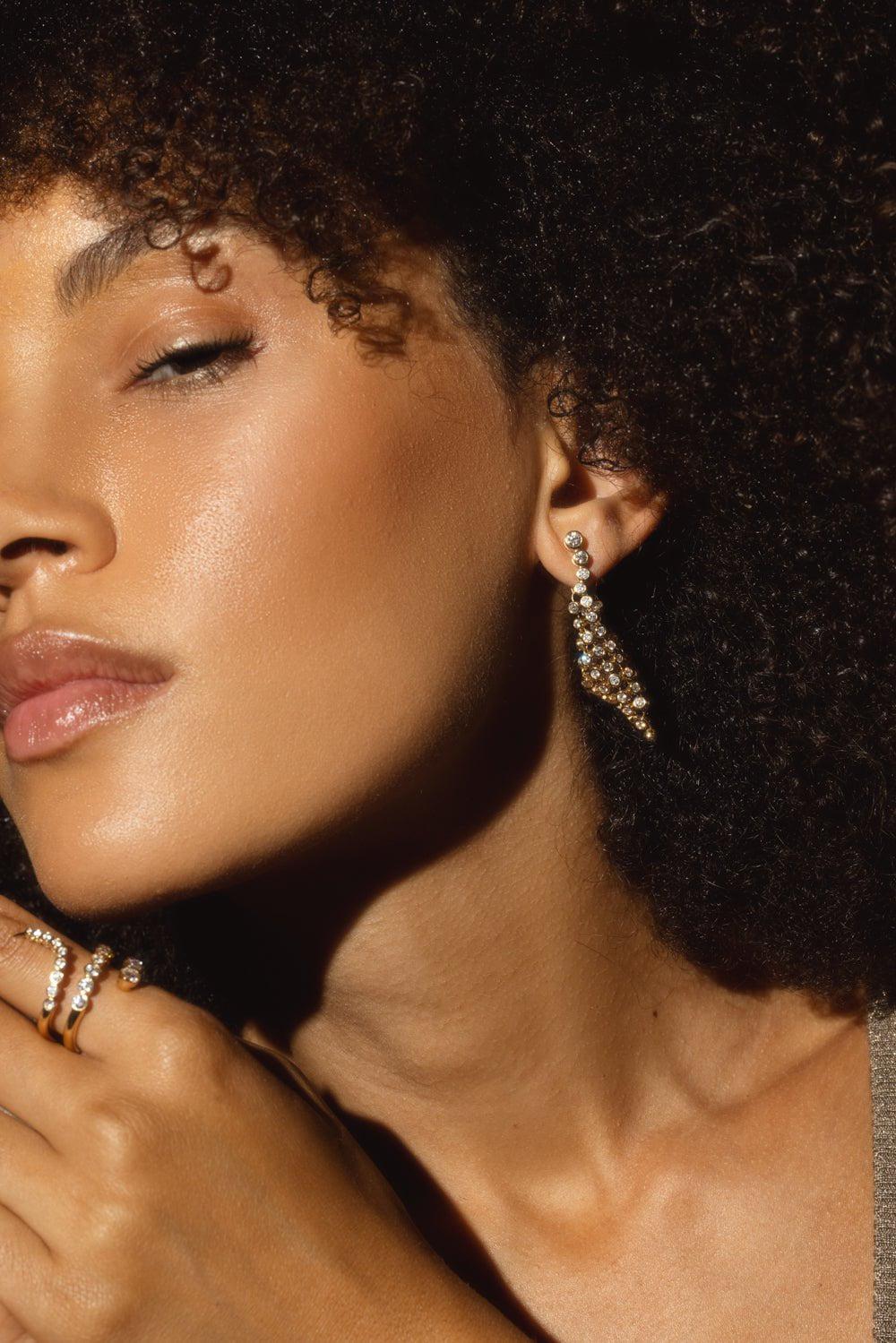 ONDYN-Bias Earrings-YELLOW GOLD