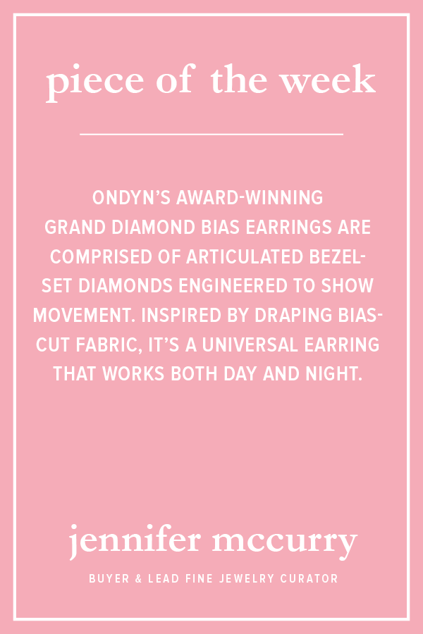 ONDYN-Grand Diamond Bias Earrings-YELLOW GOLD