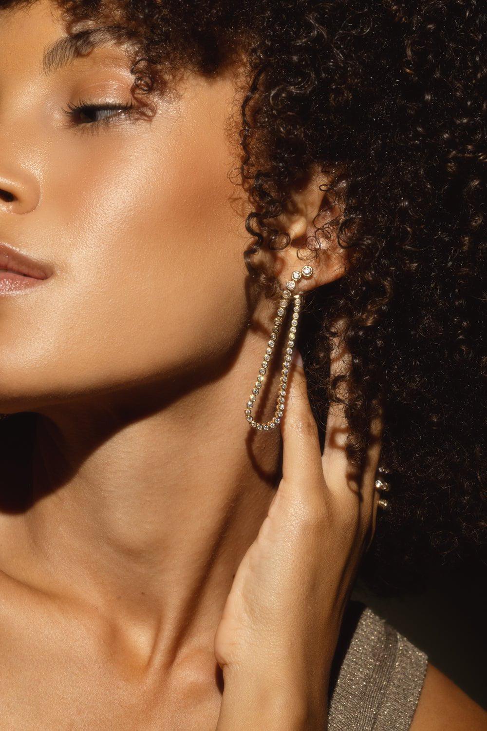 ONDYN-Grand Flourescence Earrings-YELLOW GOLD