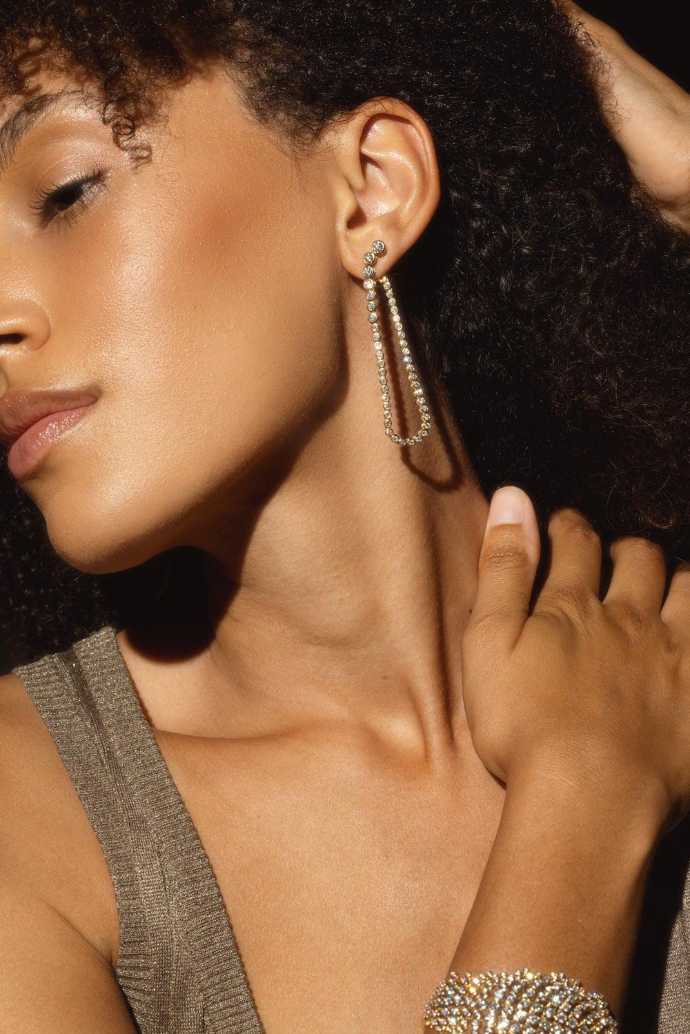 ONDYN-Grand Flourescence Earrings-YELLOW GOLD