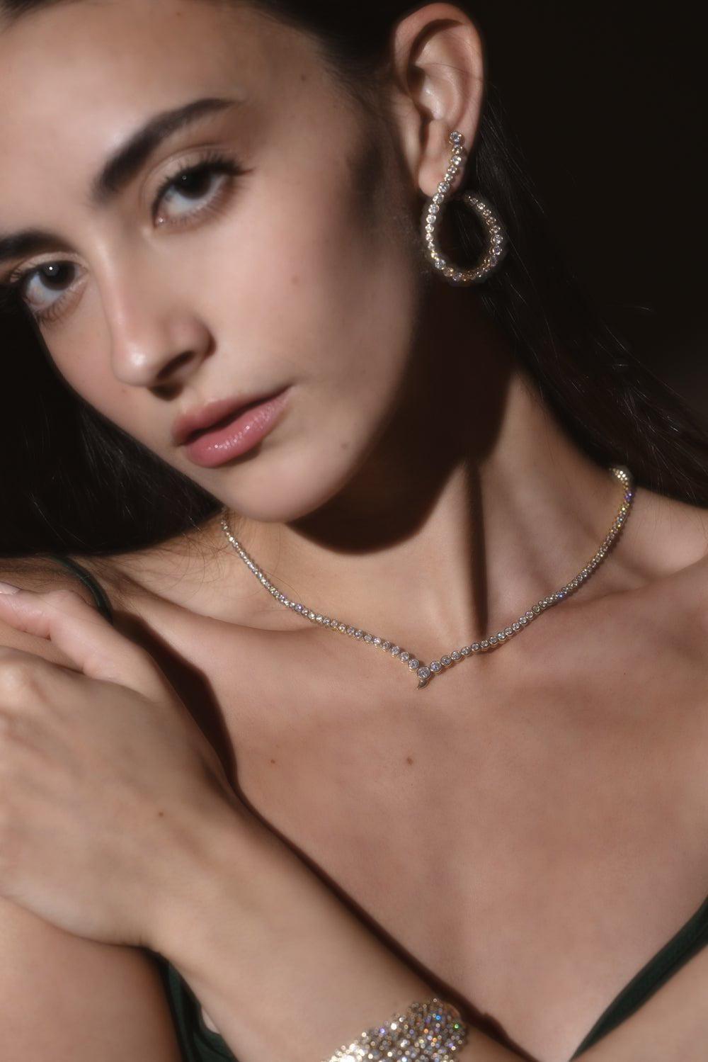 ONDYN-Grand Halo Hoop Earrings-YELLOW GOLD