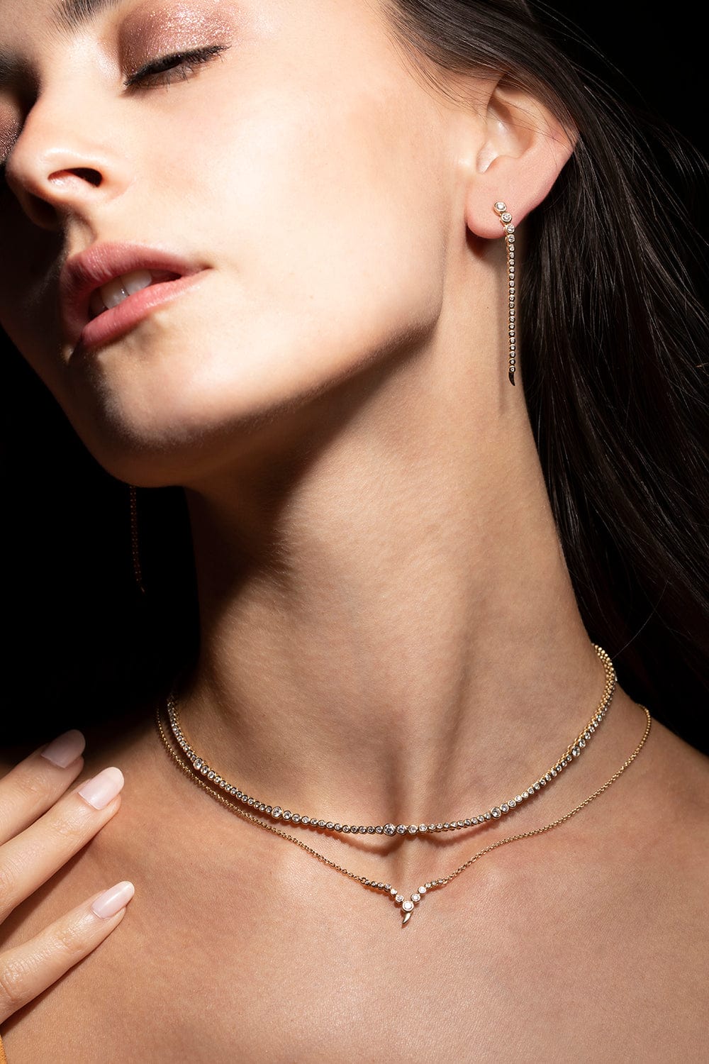 ONDYN-Long Continuum Earrings-YELLOW GOLD