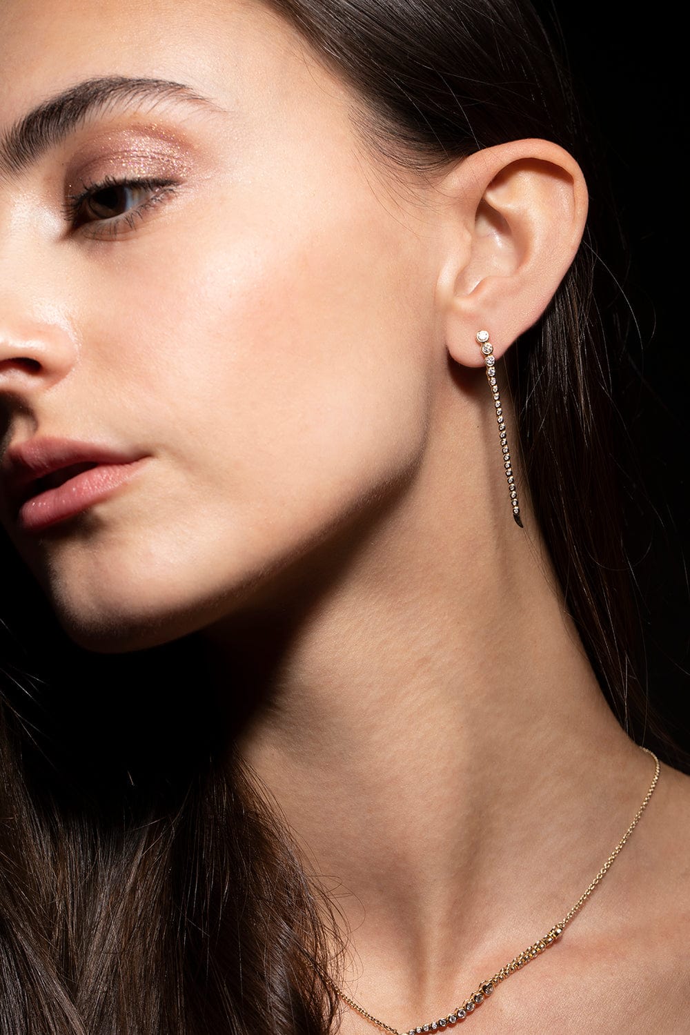 ONDYN-Short Continuum Earrings-YELLOW GOLD
