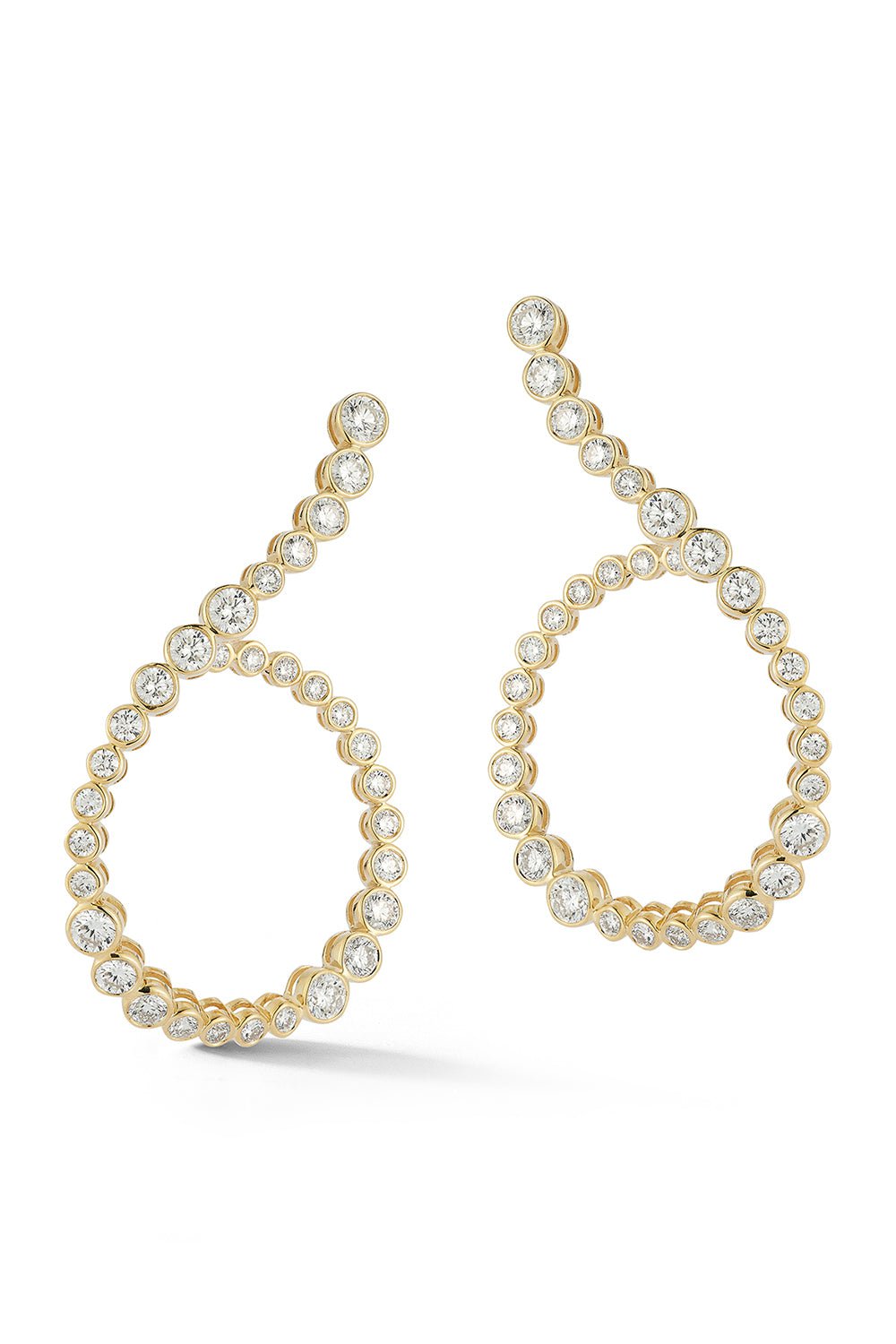 ONDYN-Small Halo Hoop Earrings-YELLOW GOLD