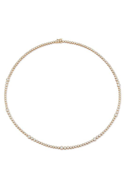 ONDYN-Rainsun Diamond Tennis Necklace - 15in-YELLOW GOLD