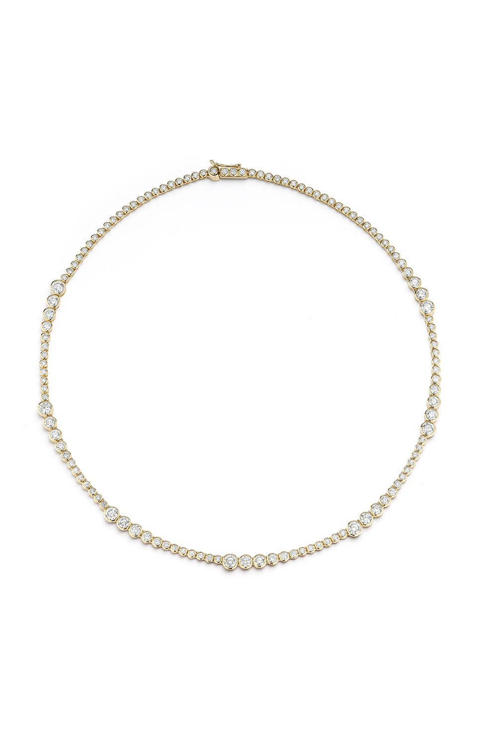 ONDYN-Grand Rainsun Tennis Necklace-YELLOW GOLD