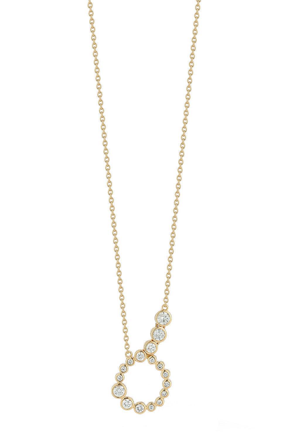 Halo Pendant Necklace-YELLOW GOLD-JEWELRYFINE JEWELNECKLACE O-ONDYN