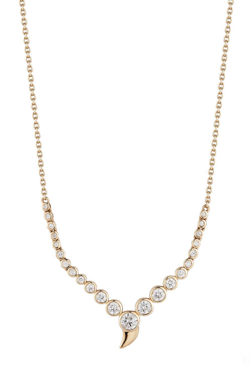 Large Zen Pendant Necklace-YELLOW GOLD-JEWELRYFINE JEWELNECKLACE O-ONDYN