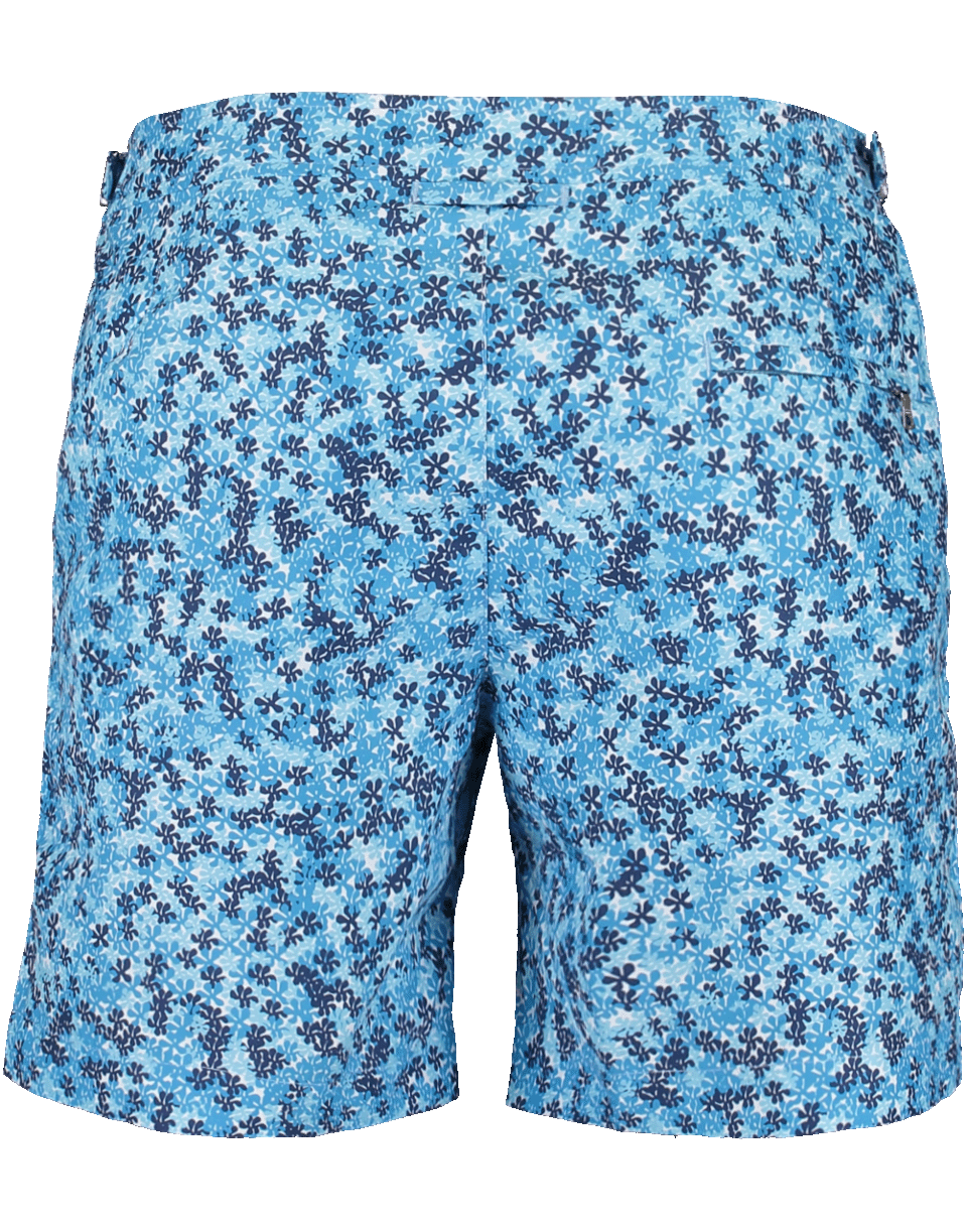 ORLEBAR BROWN-Bulldog Ninfea Bahama Blue Mid-Length Swim Shorts-
