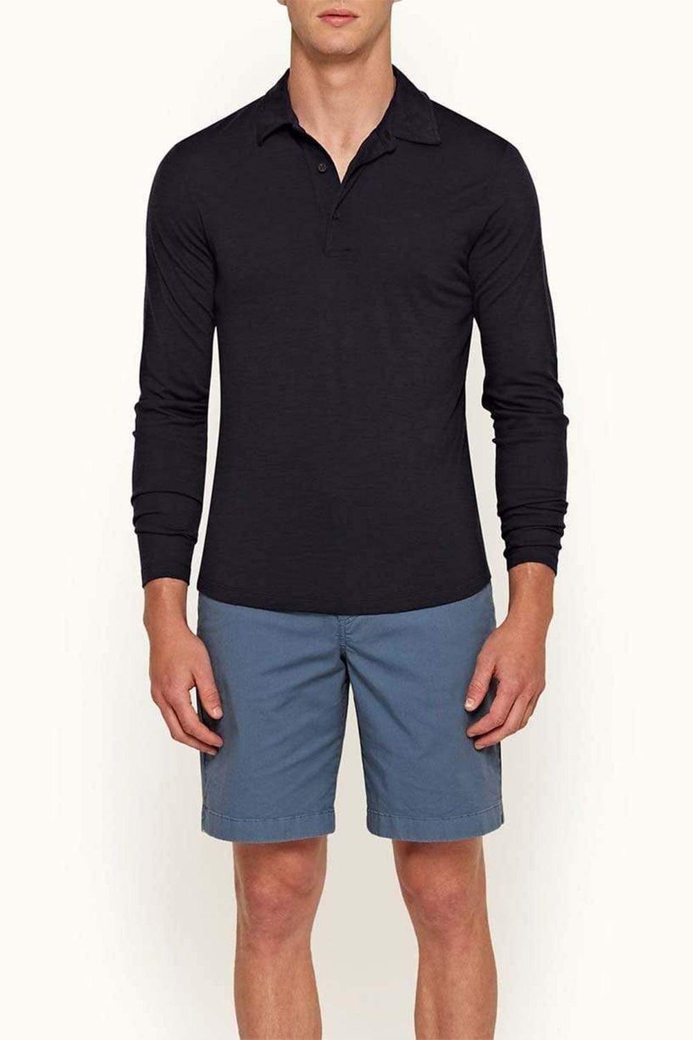 ORLEBAR BROWN-Dane iii Cotton Twill Short - Blue Smoke-
