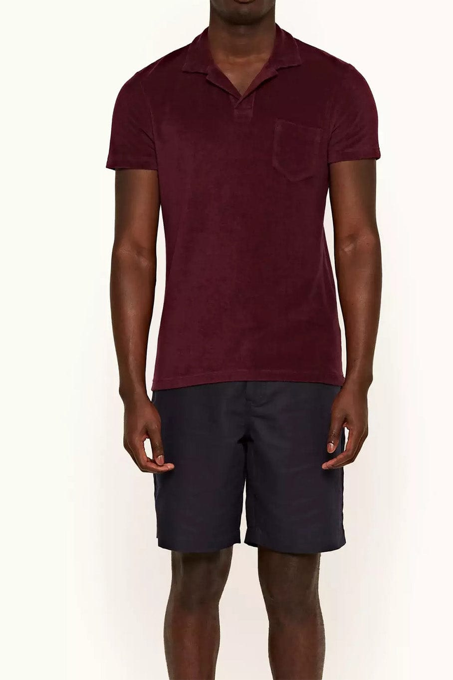 ORLEBAR BROWN-Men’s Terry Toweling Polo - Port-