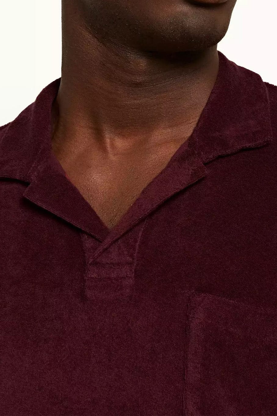ORLEBAR BROWN-Men’s Terry Toweling Polo - Port-