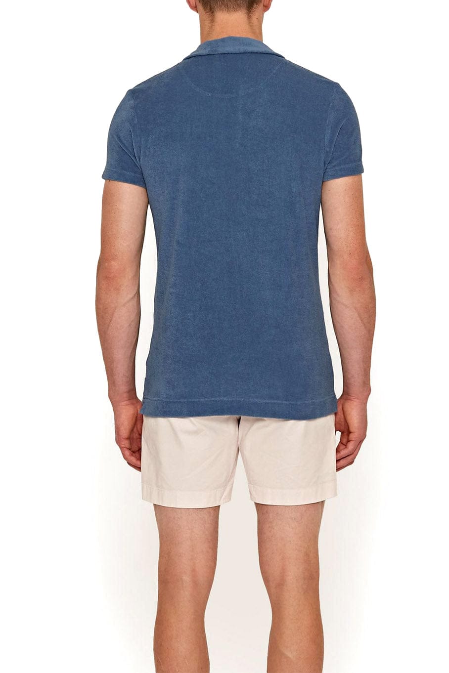 ORLEBAR BROWN-Terry Towelling Polo - Blue Smoke-