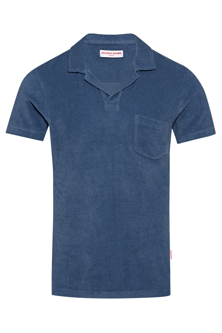 ORLEBAR BROWN-Terry Towelling Polo - Blue Smoke-
