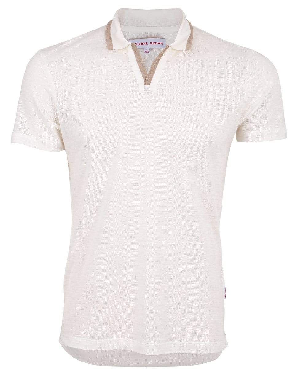 ORLEBAR BROWN-Canvas Stone Felix Linen Pique Polo-