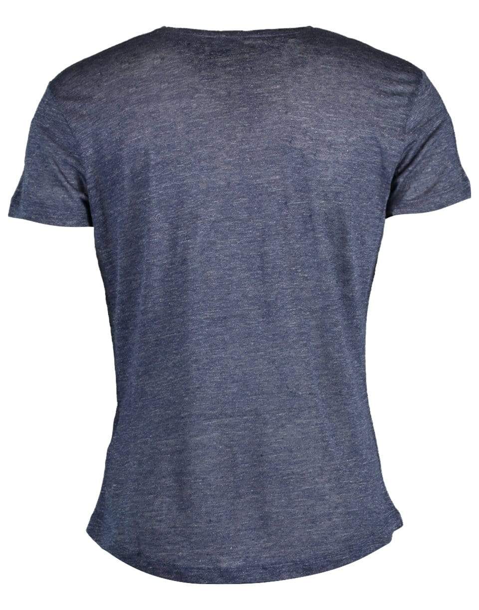 ORLEBAR BROWN-Navy OB-T Linen Melange T-Shirt-