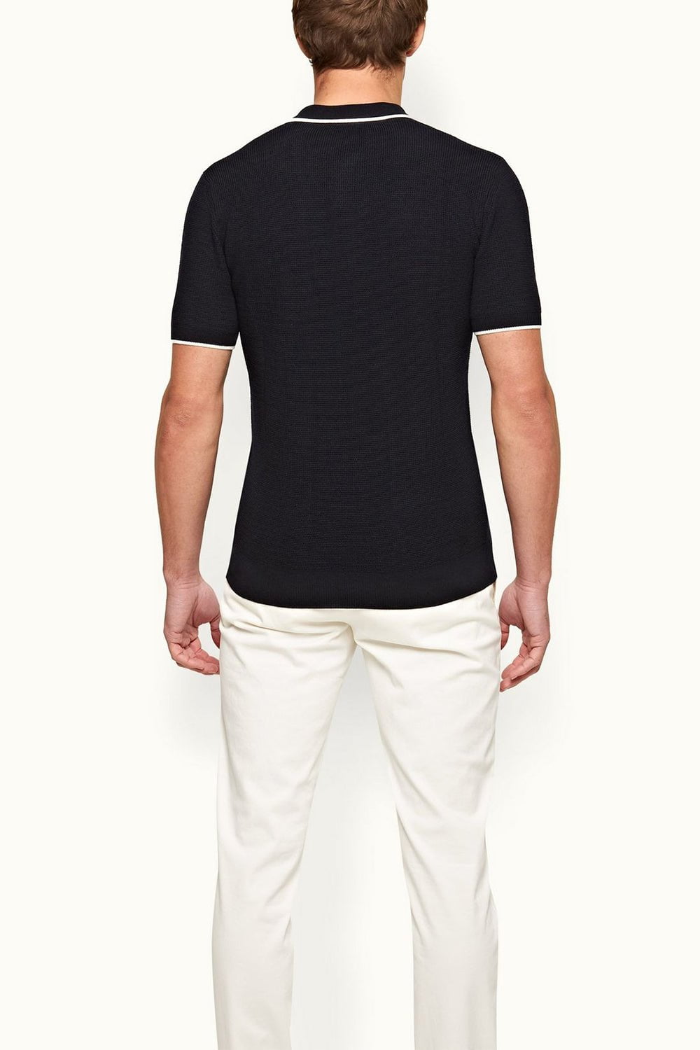 ORLEBAR BROWN-Horton Merino Polo - Navy-