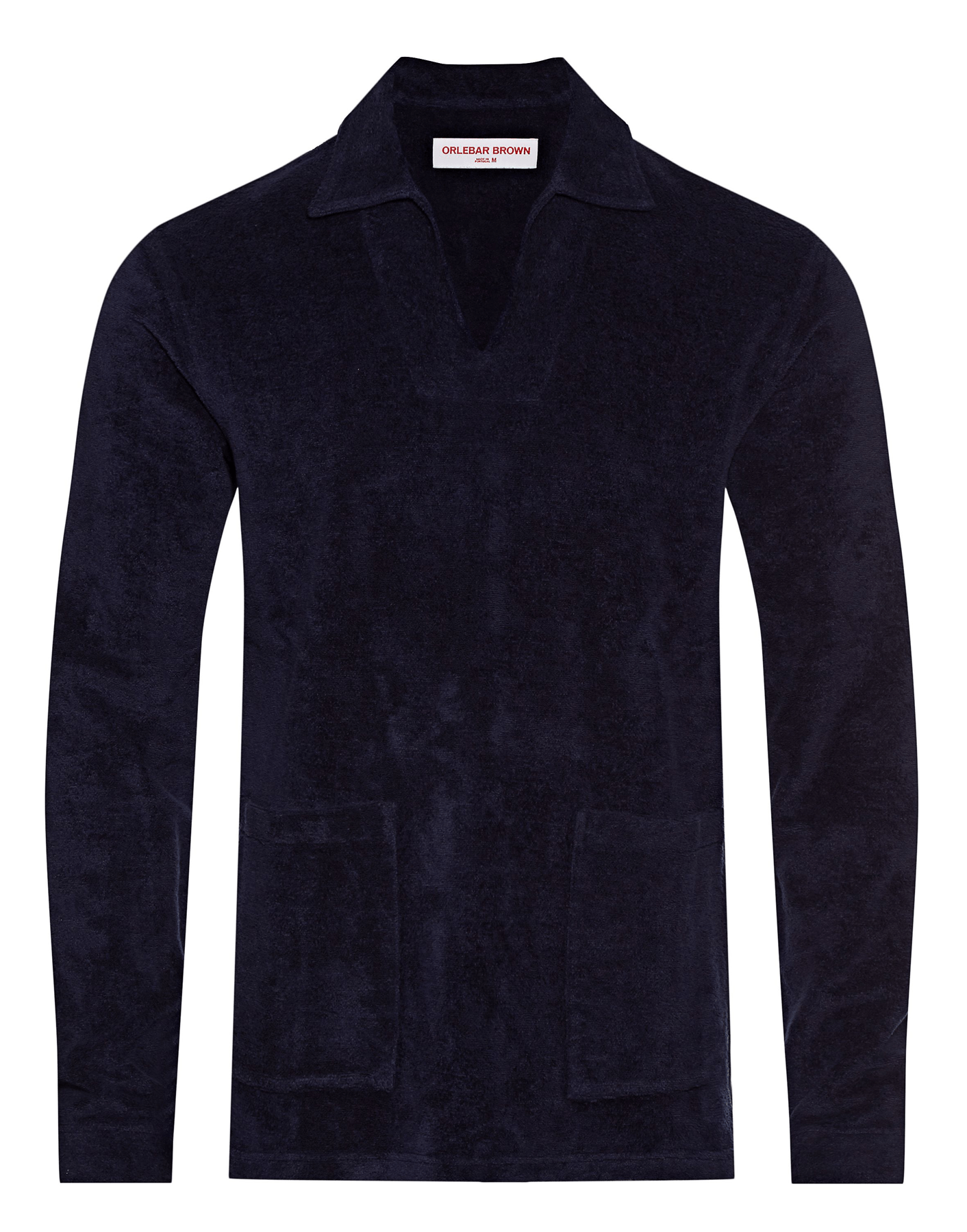 ORLEBAR BROWN-Navy Classic Fit Lincoln Towelling Polo Shirt-