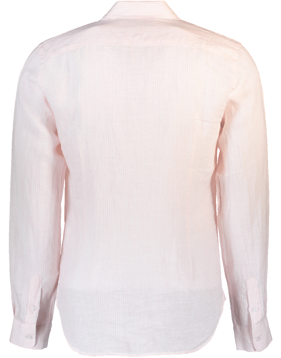 ORLEBAR BROWN-Morton Linen Pale Berry Tailored-Fit Shirt-