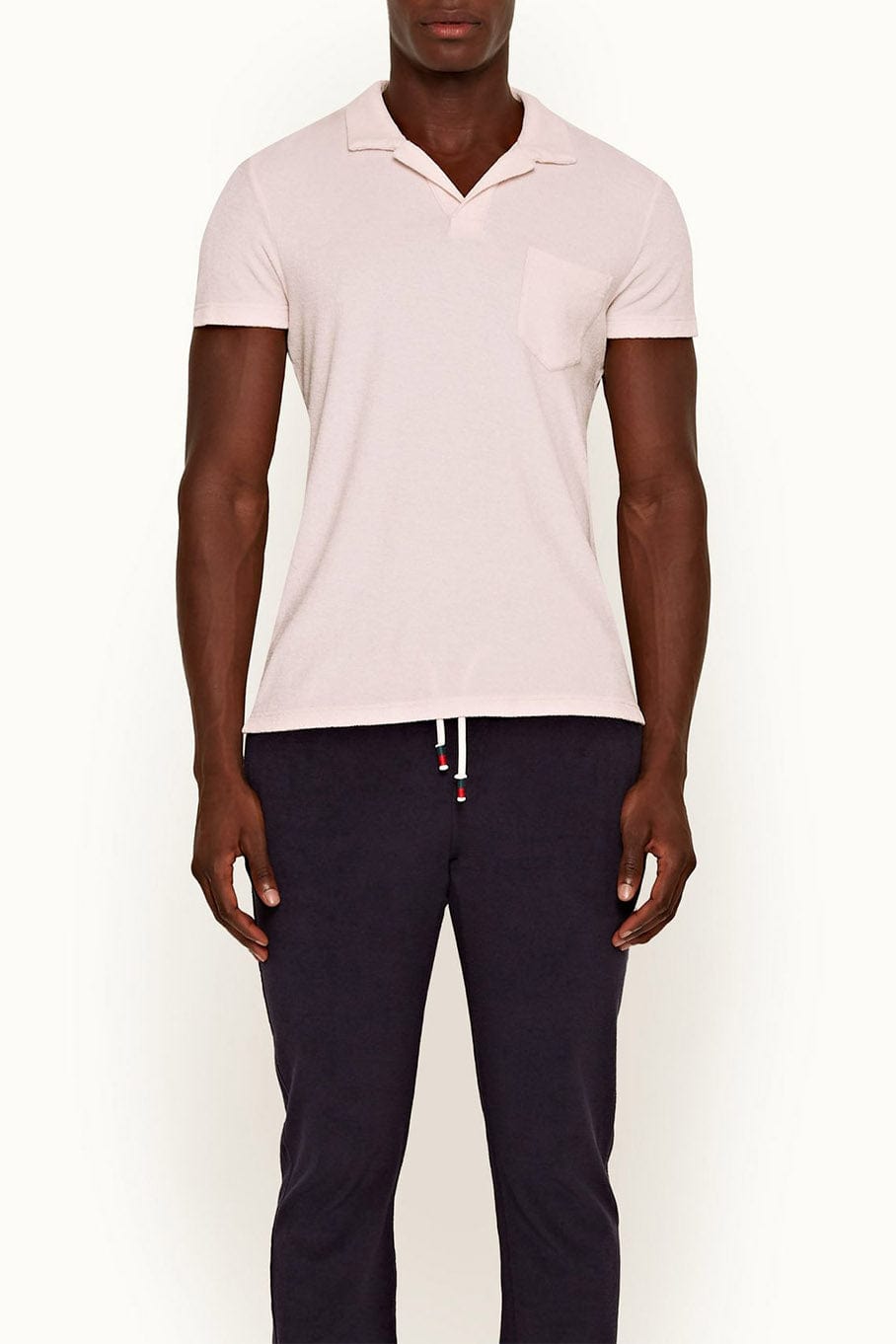 ORLEBAR BROWN-Terry Towelling Polo - Pink-