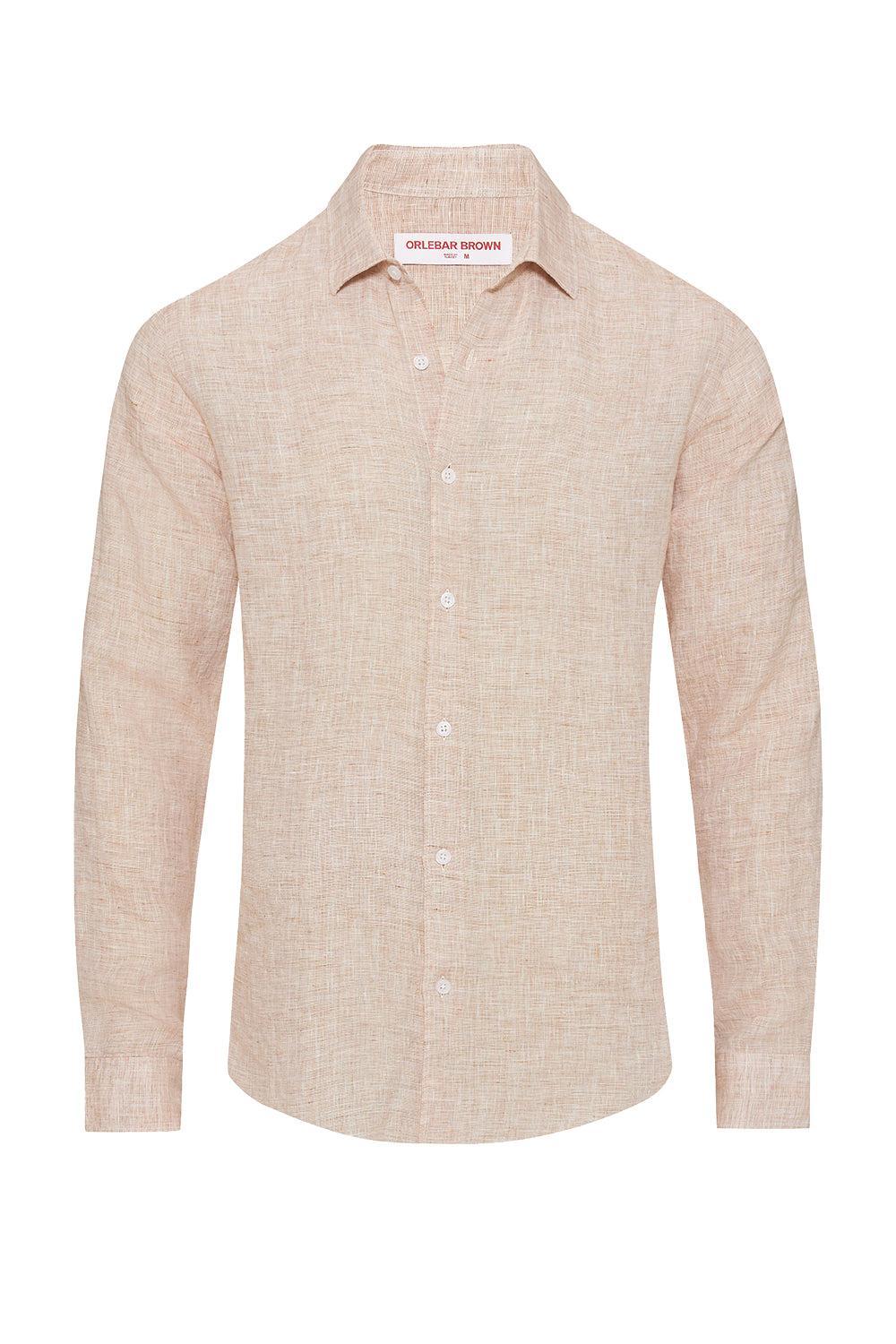 Giles Classic Collar Shirt - Pink Sand White-PNKSANDW-S-MENSCLOTHINGSHIRT-ORLEBAR BROWN