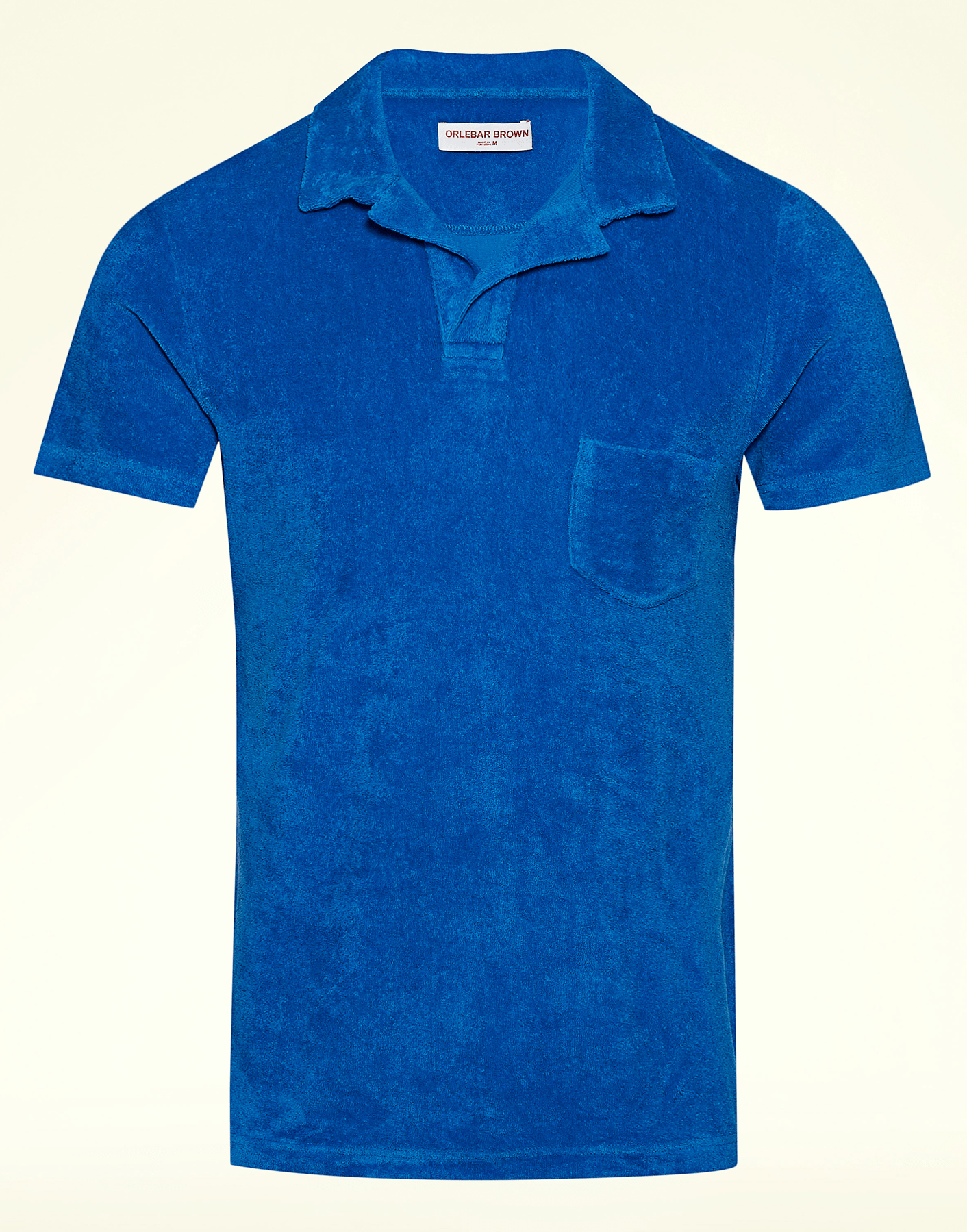ORLEBAR BROWN-Sky Diver Blue Tailored Terry Towelling Polo Shirt-
