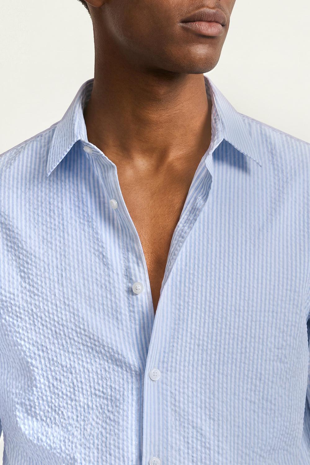 Justin Seersucker Stripe Shirt-STRIPE-S-MENSCLOTHINGSHIRT-ORLEBAR BROWN