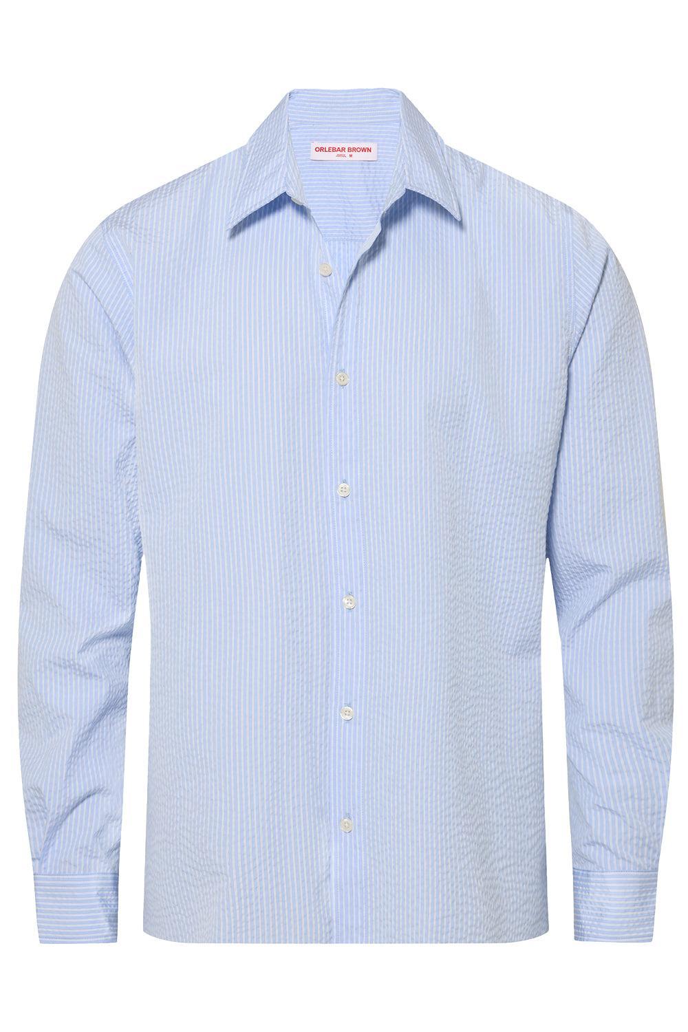 Justin Seersucker Stripe Shirt-STRIPE-S-MENSCLOTHINGSHIRT-ORLEBAR BROWN