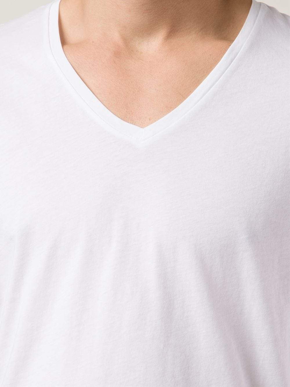 ORLEBAR BROWN-OB-V White Tailored Fit V-neck T-Shirt-