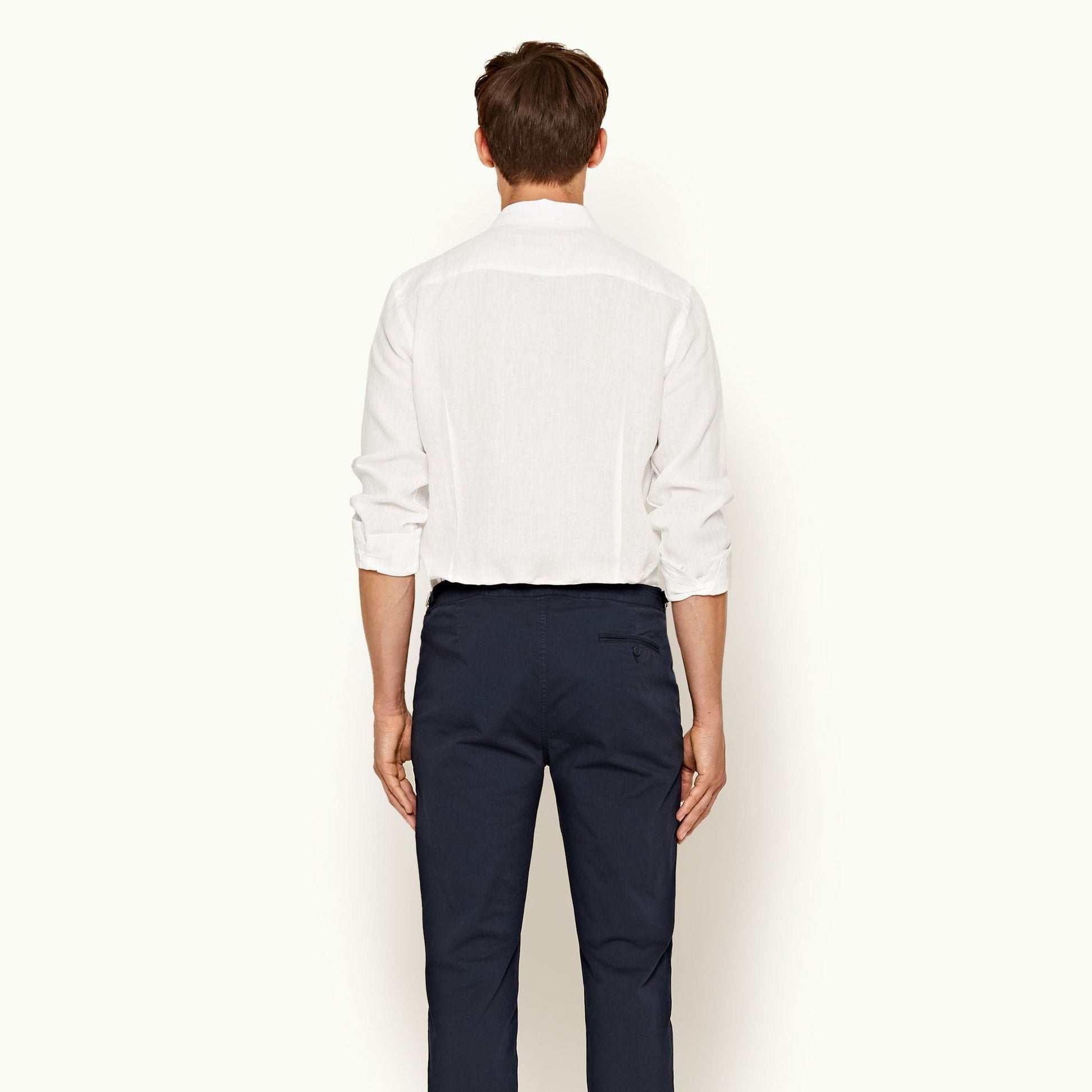 ORLEBAR BROWN-Giles Linen White Tailored-Fit Shirt-