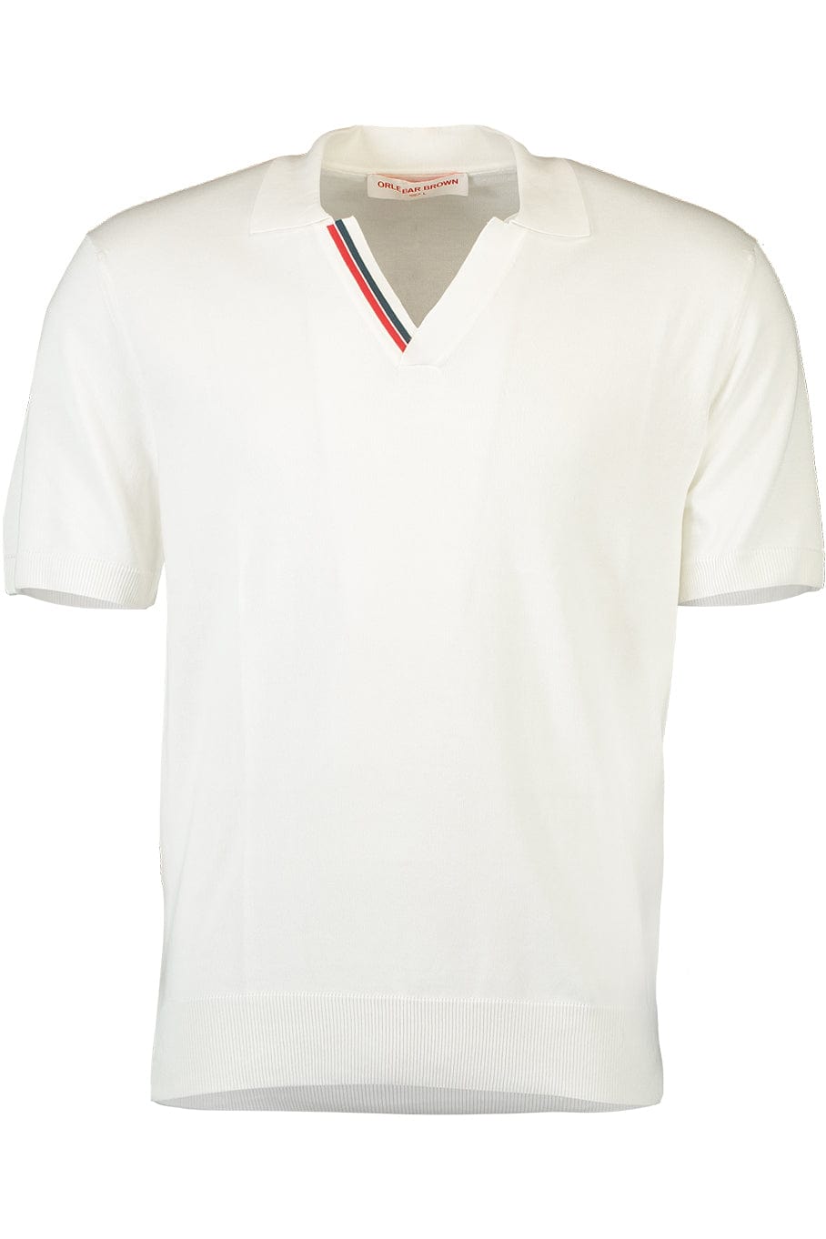 ORLEBAR BROWN-Horton Ob Stripe Polo Shirt - White Sand-