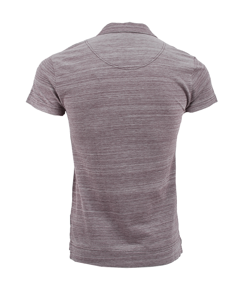 ORLEBAR BROWN-Felix Melange Pique Polo-BORDEAUX