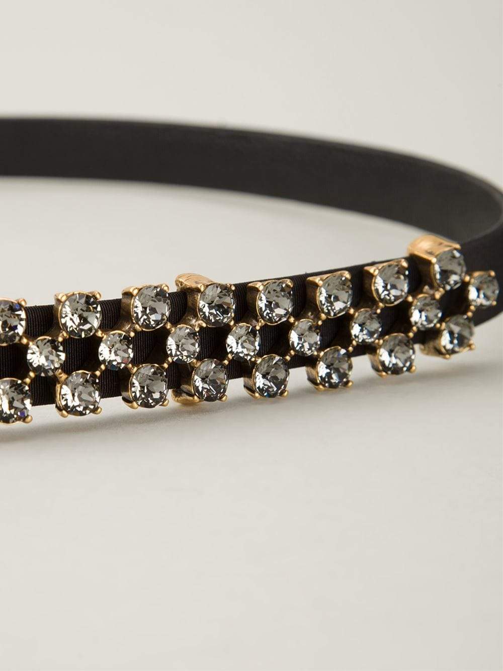 OSCAR DE LA RENTA-Jet Stone Skinny Belt-