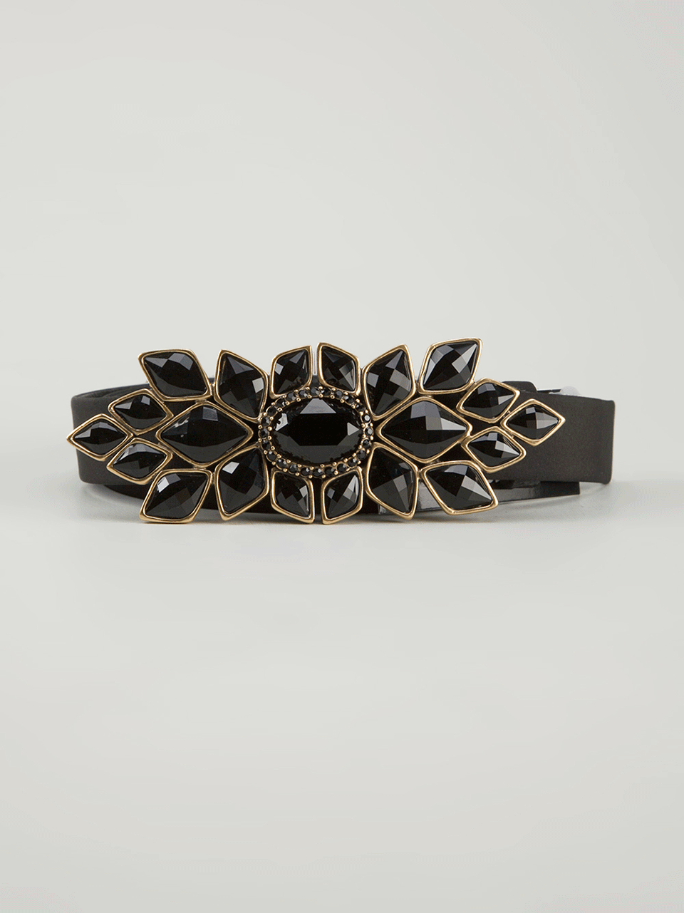 OSCAR DE LA RENTA-Jewel Buckle Faille Belt-