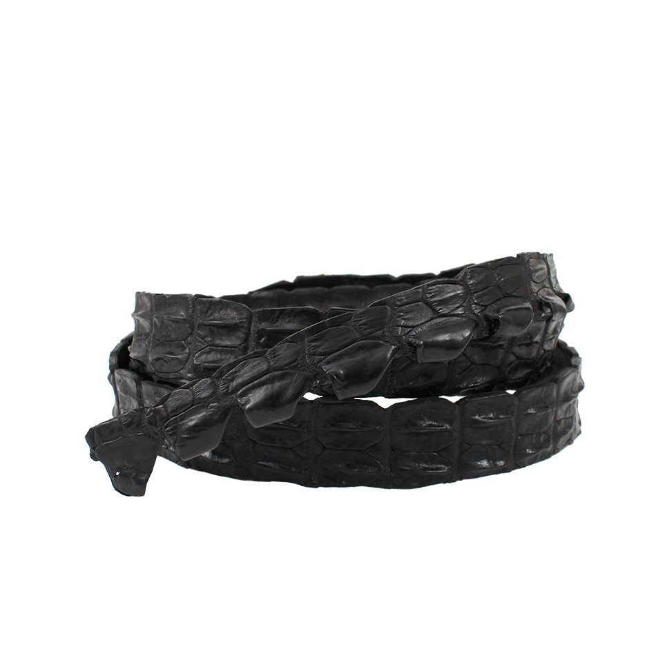 OSCAR DE LA RENTA-Hornback Alligator Belt-