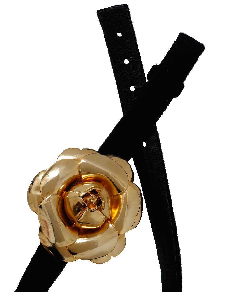 OSCAR DE LA RENTA-Metallic Flower Belt-