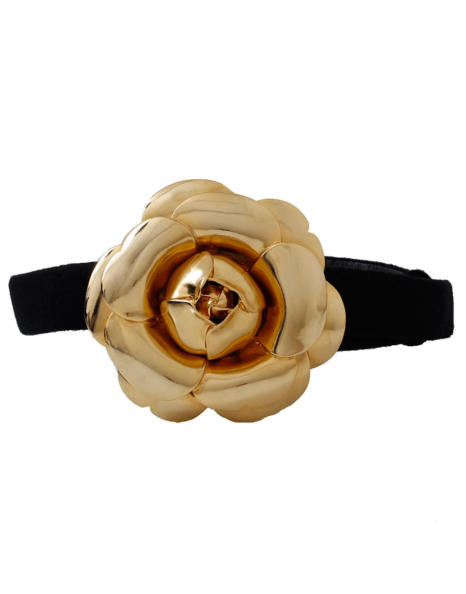 OSCAR DE LA RENTA-Metallic Flower Belt-