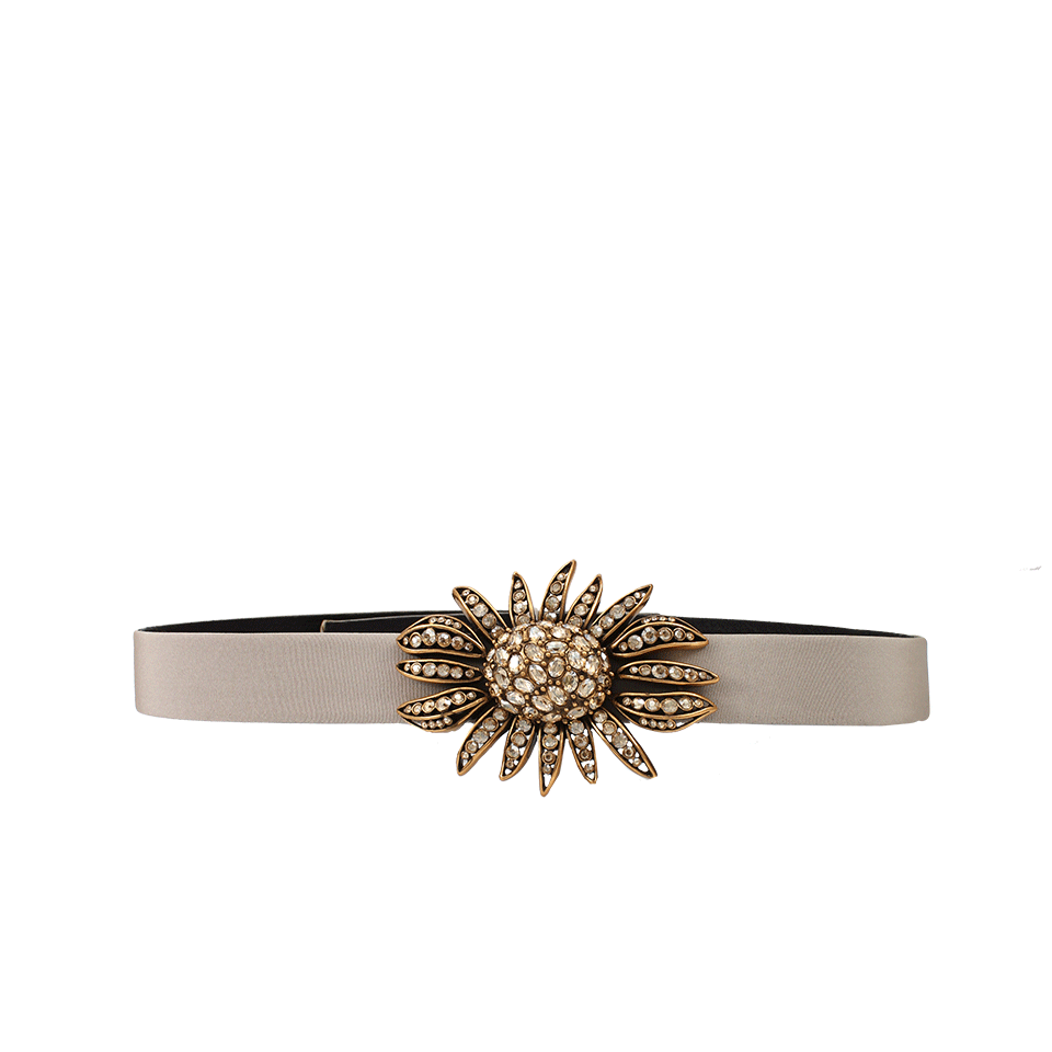 OSCAR DE LA RENTA-Jewel Buckle Faille Belt-