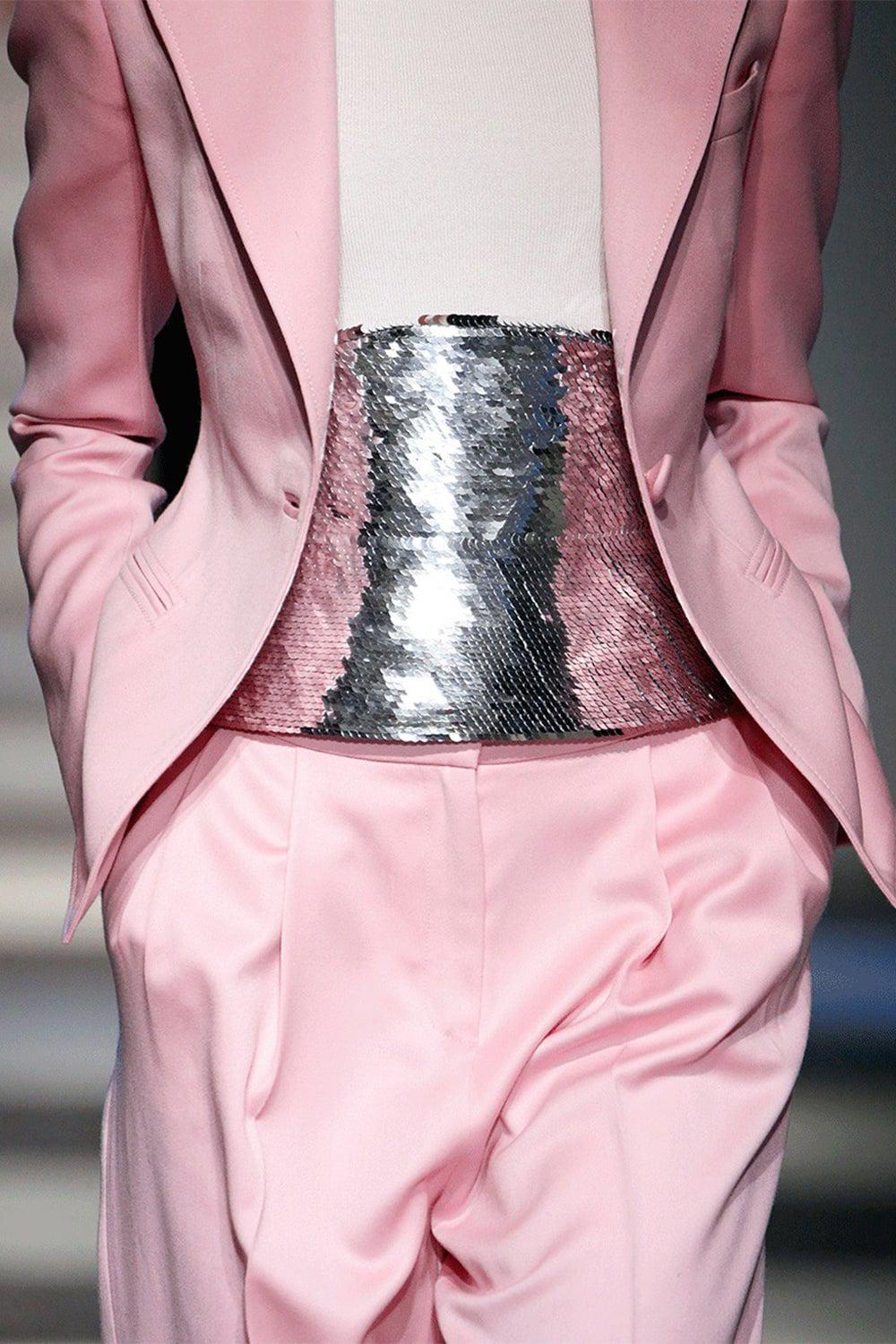 OSCAR DE LA RENTA-Fish Scale Sequin Belt-