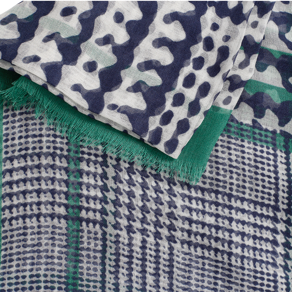 OSCAR DE LA RENTA-Glen Plaid Scarf-MALACITE