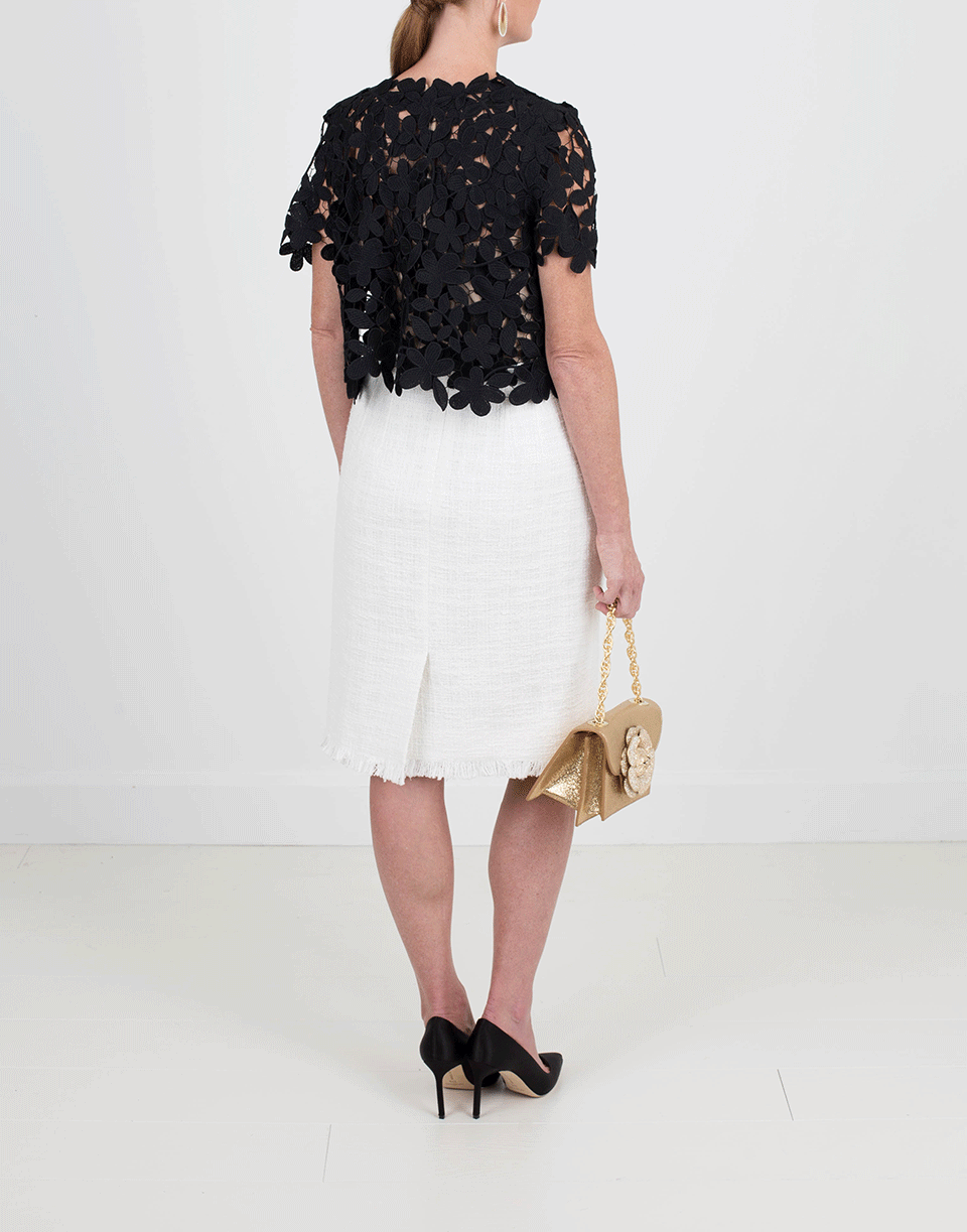 OSCAR DE LA RENTA-Floral Lace Topper-
