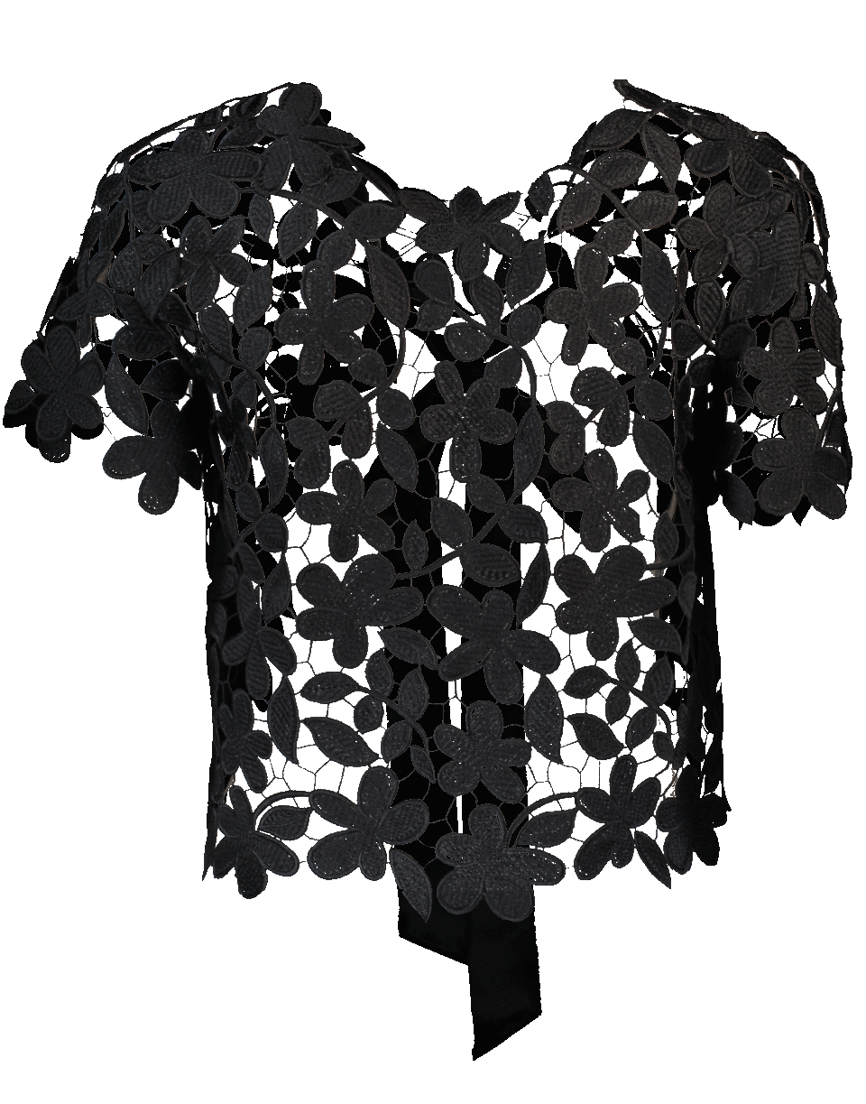 OSCAR DE LA RENTA-Floral Lace Topper-