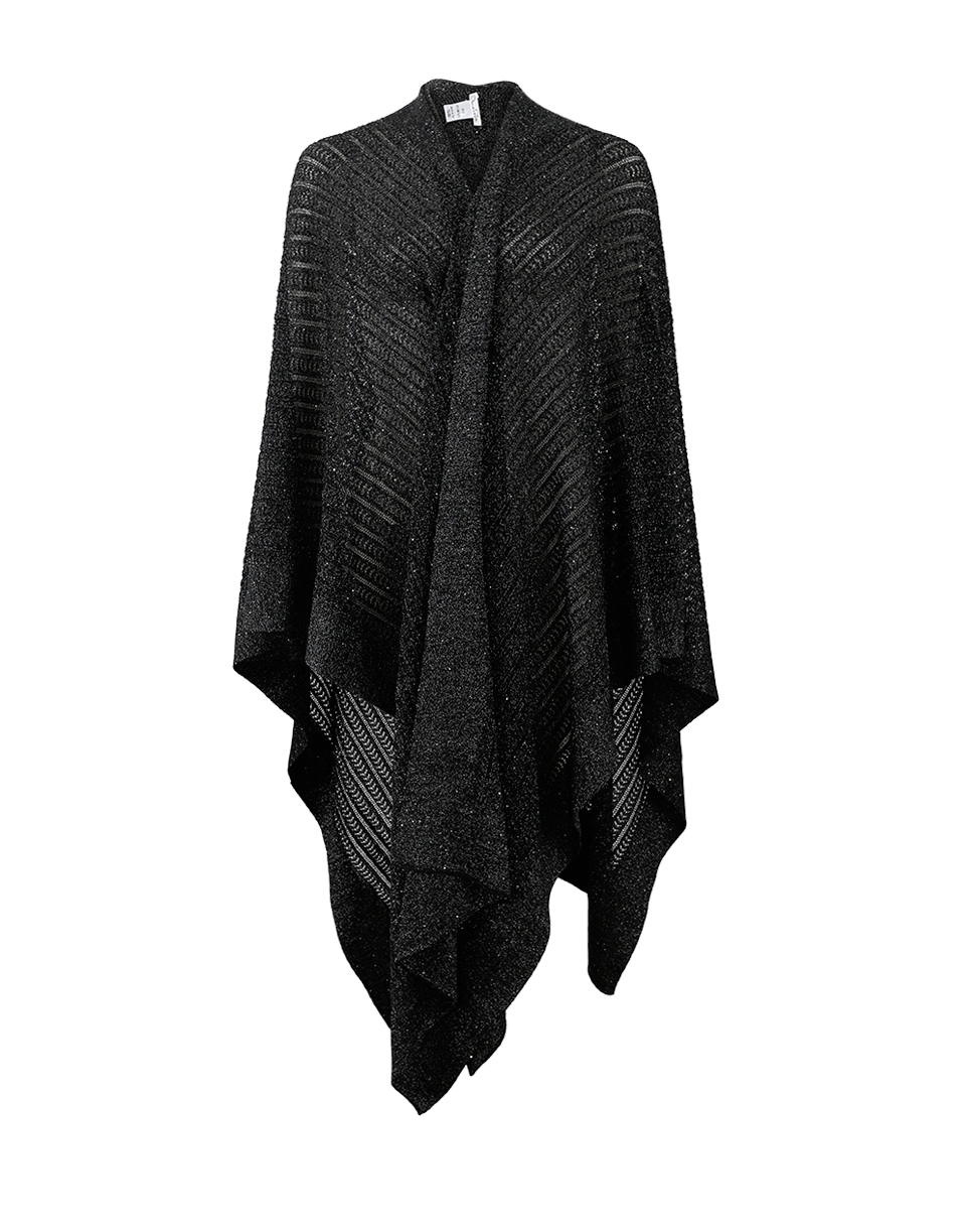 OSCAR DE LA RENTA-Lurex Cape-BLACK