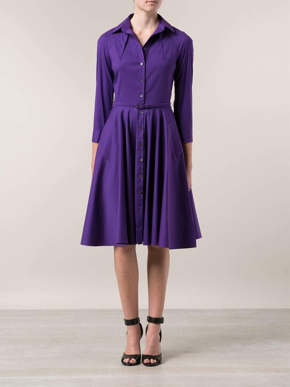 OSCAR DE LA RENTA-Poplin Shirt Dress-