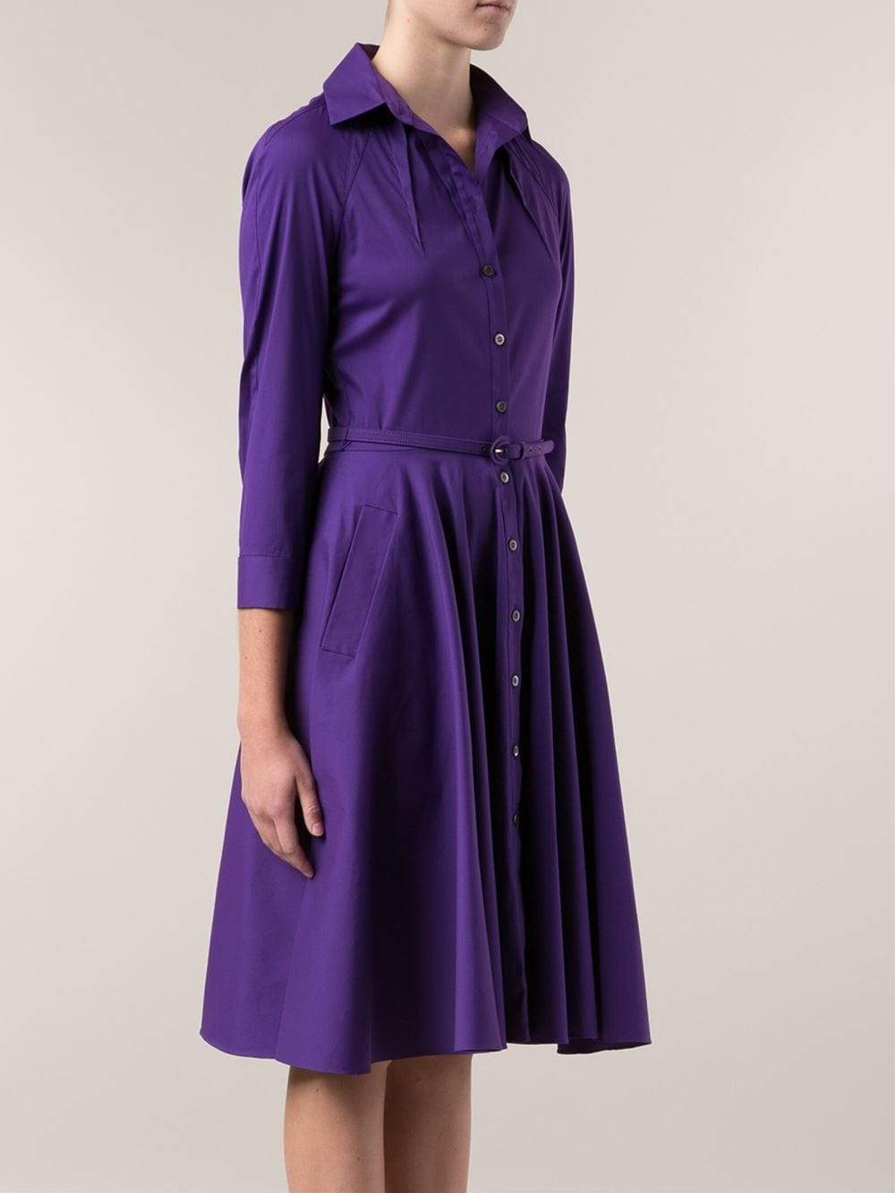 OSCAR DE LA RENTA-Poplin Shirt Dress-
