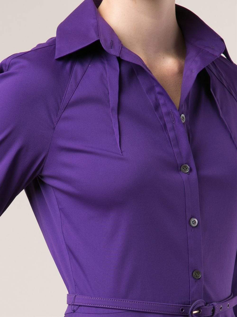 OSCAR DE LA RENTA-Poplin Shirt Dress-